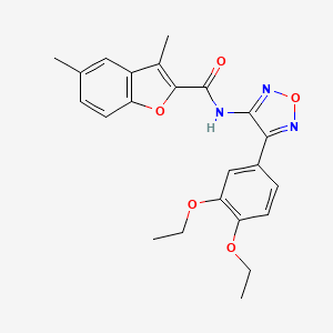 N-[4-(3,4-diethoxyphenyl)-1,2,5-oxadiazol-3-yl]-3,5-dimethyl-1-benzofuran-2-carboxamide