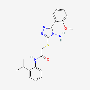 2-[4-amino-5-(2-methoxyphenyl)(1,2,4-triazol-3-ylthio)]-N-[2-(methylethyl)phen yl]acetamide