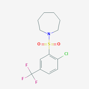 molecular formula C13H15ClF3NO2S B1212865 1-[2-Chloro-5-(trifluoromethyl)phenyl]sulfonylazepane 