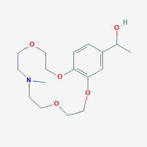 molecular formula C17H27NO5 B1212867 1-(8-Methyl-2,5,11,14-tetraoxa-8-azabicyclo[13.4.0]nonadeca-1(15),16,18-trien-17-yl)ethanol 