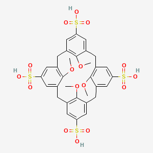 molecular formula C32H32O16S4 B1212869 5,11,17,23-Tetrasulfo-25,26,27,28-tetramethoxycalix[4]arene 