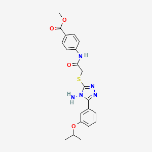 methyl 4-{[({4-amino-5-[3-(propan-2-yloxy)phenyl]-4H-1,2,4-triazol-3-yl}sulfanyl)acetyl]amino}benzoate