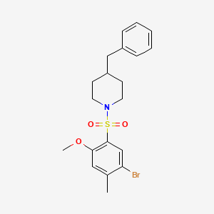 4-Benzyl-1-[(5-bromo-2-methoxy-4-methylphenyl)sulfonyl]piperidine