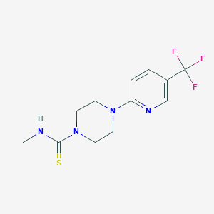 molecular formula C12H15F3N4S B12128783 N-methyl-4-[5-(trifluoromethyl)pyridin-2-yl]piperazine-1-carbothioamide 