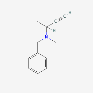 molecular formula C12H15N B1212879 N-Benzyl-N,1-dimethyl-2-propynylamine CAS No. 2520-98-1
