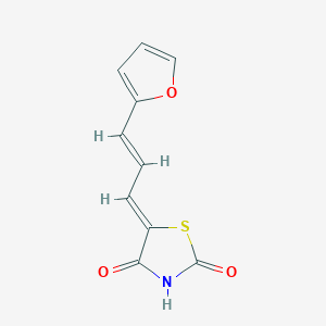 molecular formula C10H7NO3S B12128806 5-((2E)-3-(2-furyl)prop-2-enylidene)-1,3-thiazolidine-2,4-dione 