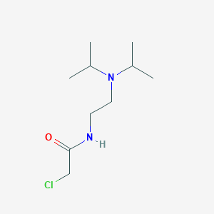 molecular formula C10H21ClN2O B12128818 Acetamide, N-[2-[bis(1-methylethyl)amino]ethyl]-2-chloro- CAS No. 130024-96-3