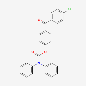 molecular formula C26H18ClNO3 B12128841 4-(4-chlorobenzoyl)phenyl N,N-diphenylcarbamate 