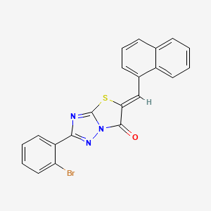 (5Z)-2-(2-bromophenyl)-5-(naphthalen-1-ylmethylidene)[1,3]thiazolo[3,2-b][1,2,4]triazol-6(5H)-one