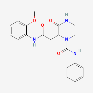 2-{2-[(2-methoxyphenyl)amino]-2-oxoethyl}-3-oxo-N-phenylpiperazine-1-carboxamide