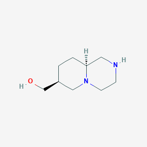 molecular formula C9H18N2O B121289 ((7S,9AS)-Octahydro-1H-pyrido[1,2-A]pyrazin-7-YL)methanol CAS No. 145012-50-6