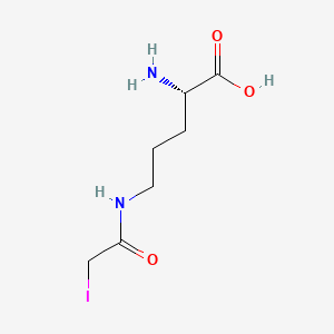 molecular formula C7H13IN2O3 B1212890 N(sup 5)-(Iodoacetyl)-L-ornithine CAS No. 35748-65-3