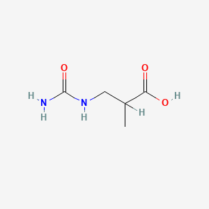 molecular formula C5H10N2O3 B1212891 β-脲基异丁酸 CAS No. 2905-86-4