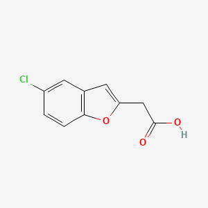 molecular formula C10H7ClO3 B12128914 2-(5-Chloro-1-benzofuran-2-yl)acetic acid CAS No. 57329-17-6