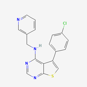 5-(4-chlorophenyl)-N-(pyridin-3-ylmethyl)thieno[2,3-d]pyrimidin-4-amine