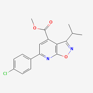 Methyl 6-(4-chlorophenyl)-3-(propan-2-yl)[1,2]oxazolo[5,4-b]pyridine-4-carboxylate