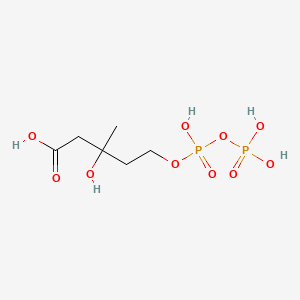 molecular formula C6H13O10P2- B1212897 (RS)-5-diphosphomevalonate CAS No. 4872-34-8