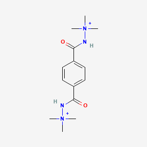 molecular formula C14H24N4O2+2 B1212902 Trimethyl-[[4-[(trimethylazaniumyl)carbamoyl]benzoyl]amino]azanium 