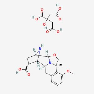 molecular formula C24H30N2O11 B1212912 Quinocarmycin citrate CAS No. 101311-75-5