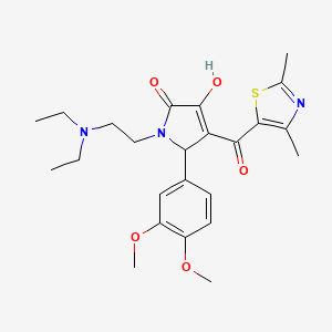 1-[2-(Diethylamino)ethyl]-5-(3,4-dimethoxyphenyl)-4-[(2,4-dimethyl(1,3-thiazol-5-yl))carbonyl]-3-hydroxy-3-pyrrolin-2-one