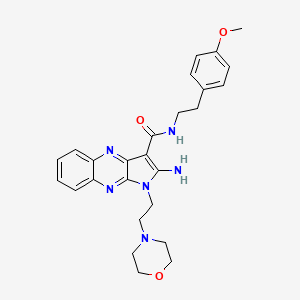 2-amino-N-[2-(4-methoxyphenyl)ethyl]-1-[2-(morpholin-4-yl)ethyl]-1H-pyrrolo[2,3-b]quinoxaline-3-carboxamide