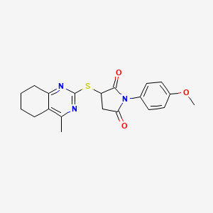 1-(4-Methoxyphenyl)-3-[(4-methyl-5,6,7,8-tetrahydroquinazolin-2-yl)sulfanyl]pyrrolidine-2,5-dione