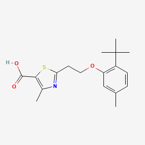 5-Thiazolecarboxylic acid, 2-[2-[2-(1,1-dimethylethyl)-5-methylphenoxy]ethyl]-4-methyl-