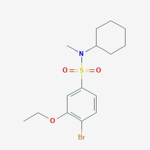 molecular formula C15H22BrNO3S B12129254 [(4-Bromo-3-ethoxyphenyl)sulfonyl]cyclohexylmethylamine 