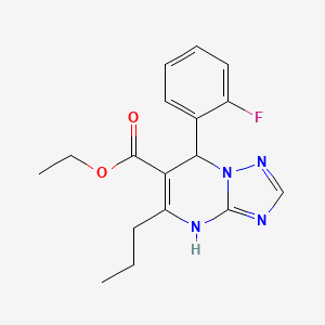 Ethyl 7-(2-fluorophenyl)-5-propyl-4,7-dihydro[1,2,4]triazolo[1,5-a]pyrimidine-6-carboxylate