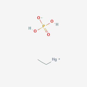 molecular formula C2H7HgO4P B1212931 Dihydrogen phosphate;ethylmercury(1+) 