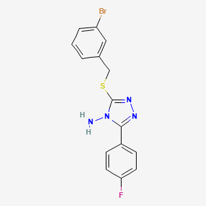 3-[(3-Bromophenyl)methylthio]-5-(4-fluorophenyl)-1,2,4-triazole-4-ylamine