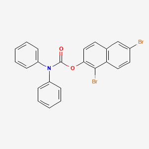 molecular formula C23H15Br2NO2 B12129318 (1,6-dibromo(2-naphthyloxy))-N,N-dibenzamide 