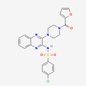 4-chloro-N-{3-[4-(furan-2-carbonyl)piperazin-1-yl]quinoxalin-2-yl}benzene-1-sulfonamide