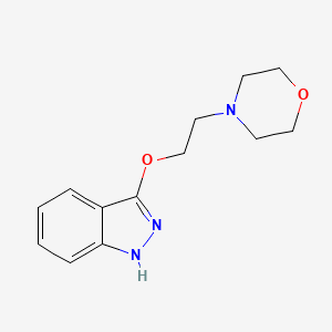 molecular formula C13H17N3O2 B1212941 3-(beta-Morpholinoethoxy)-1H-indazole CAS No. 36173-90-7