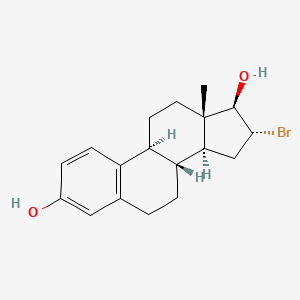 molecular formula C18H23BrO2 B1212948 16alpha-Bromo-17beta-estradiol CAS No. 54982-79-5