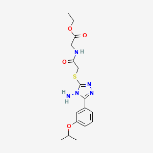 Ethyl 2-(2-{4-amino-5-[3-(methylethoxy)phenyl]-1,2,4-triazol-3-ylthio}acetylam ino)acetate