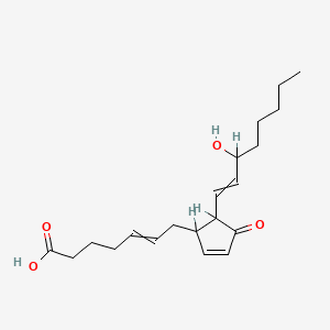 molecular formula C20H30O4 B1212956 7-[5-(3-Hydroxyoct-1-enyl)-4-oxocyclopent-2-en-1-yl]hept-5-enoic acid 