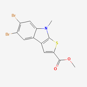 methyl 5,6-dibromo-8-methyl-8H-thieno[2,3-b]indole-2-carboxylate