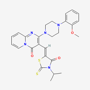 2-[4-(2-methoxyphenyl)piperazin-1-yl]-3-{(Z)-[4-oxo-3-(propan-2-yl)-2-thioxo-1,3-thiazolidin-5-ylidene]methyl}-4H-pyrido[1,2-a]pyrimidin-4-one