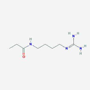 molecular formula C8H18N4O B1212967 Propanoylagmatine 