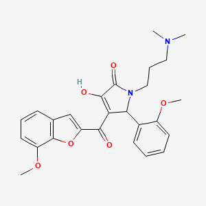 1-[3-(Dimethylamino)propyl]-3-hydroxy-4-[(7-methoxybenzo[d]furan-2-yl)carbonyl]-5-(2-methoxyphenyl)-3-pyrrolin-2-one