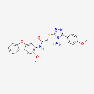 acetamide,2-[[4-amino-5-(4-methoxyphenyl)-4H-1,2,4-triazol-3-yl]thio]-N-(2-methoxy-3-dibenzofuranyl)-