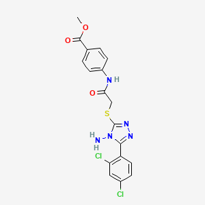 Methyl 4-{2-[4-amino-5-(2,4-dichlorophenyl)-1,2,4-triazol-3-ylthio]acetylamino}benzoate