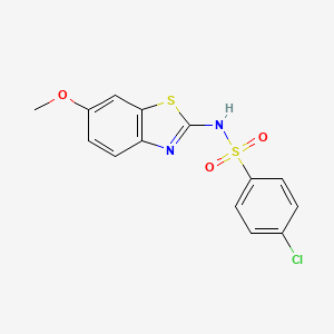 4-chloro-N-(6-methoxy-1,3-benzothiazol-2-yl)benzenesulfonamide