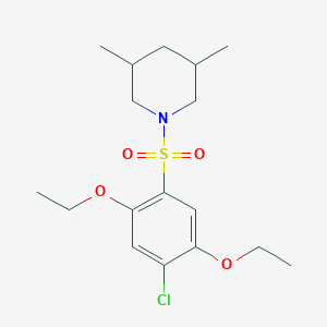 1-(4-Chloro-2,5-diethoxybenzenesulfonyl)-3,5-dimethylpiperidine