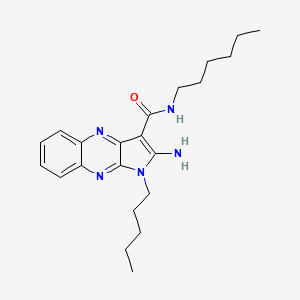 2-amino-N-hexyl-1-pentyl-1H-pyrrolo[2,3-b]quinoxaline-3-carboxamide