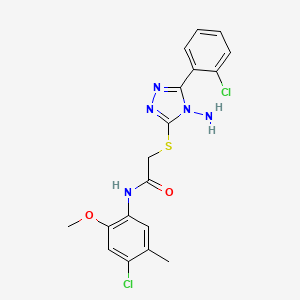 2-[4-amino-5-(2-chlorophenyl)(1,2,4-triazol-3-ylthio)]-N-(4-chloro-2-methoxy-5-methylphenyl)acetamide