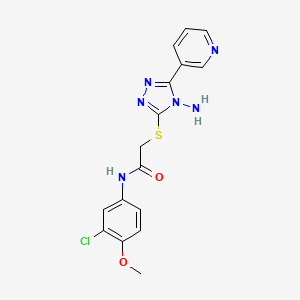 2-(4-amino-5-(3-pyridyl)(1,2,4-triazol-3-ylthio))-N-(3-chloro-4-methoxyphenyl) acetamide