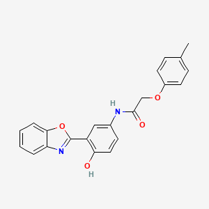 molecular formula C22H18N2O4 B1212981 N-(3-苯并恶唑-2-基-4-羟基-苯基)-2-对甲苯氧基乙酰胺 