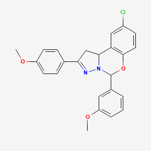 9-Chloro-5-(3-methoxyphenyl)-2-(4-methoxyphenyl)-1,10b-dihydropyrazolo[1,5-c][1,3]benzoxazine